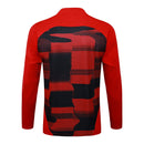 Conjunto AC Milan Zíper Curto Treino Vermelho